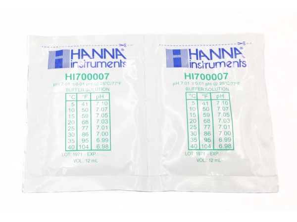 Solución Tampón Hanna pH 7,01 ( bolsas de 20 ml)