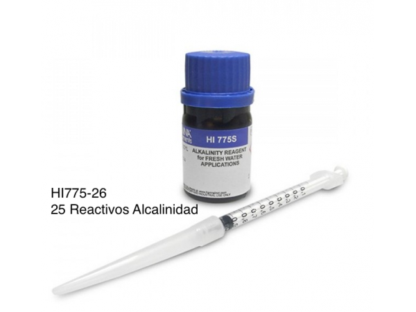 Reactivo Alcalinidad Hanna (0 a 500 mg/ L) 25 test