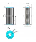 Cartucho de recambio para filtro cilíndrico con bomba AstralPool